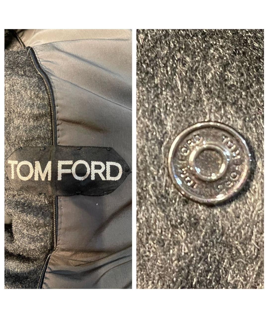 TOM FORD Серый кашемировый пуховик, фото 3