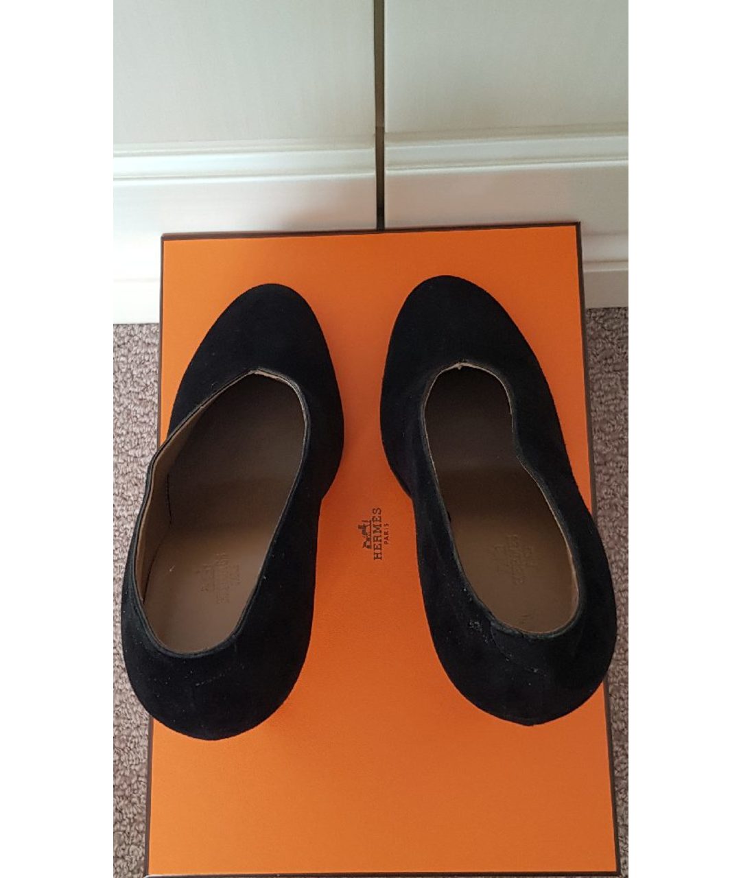 HERMES PRE-OWNED Черные замшевые туфли, фото 3