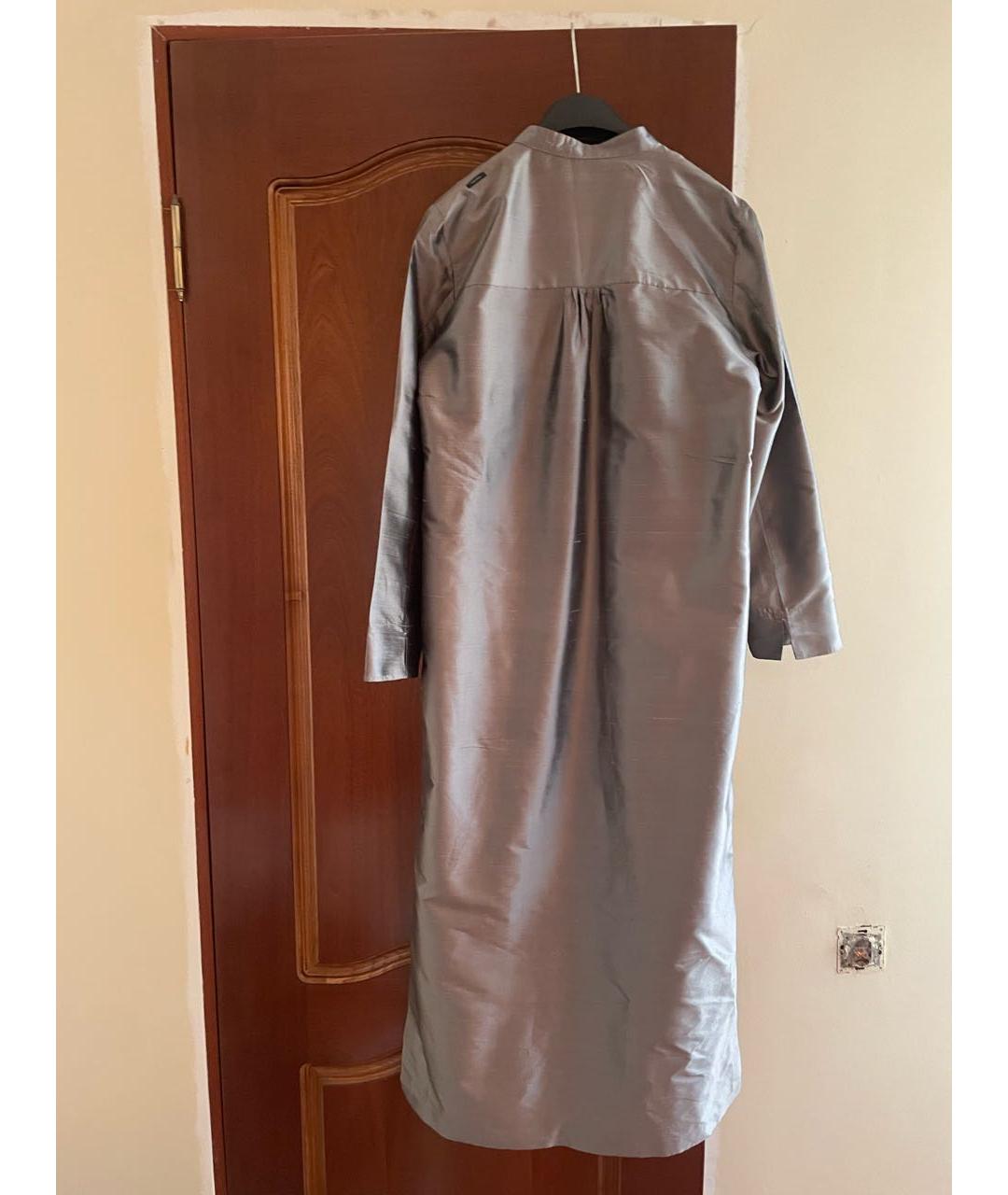'S MAX MARA Серое шелковое платье, фото 2