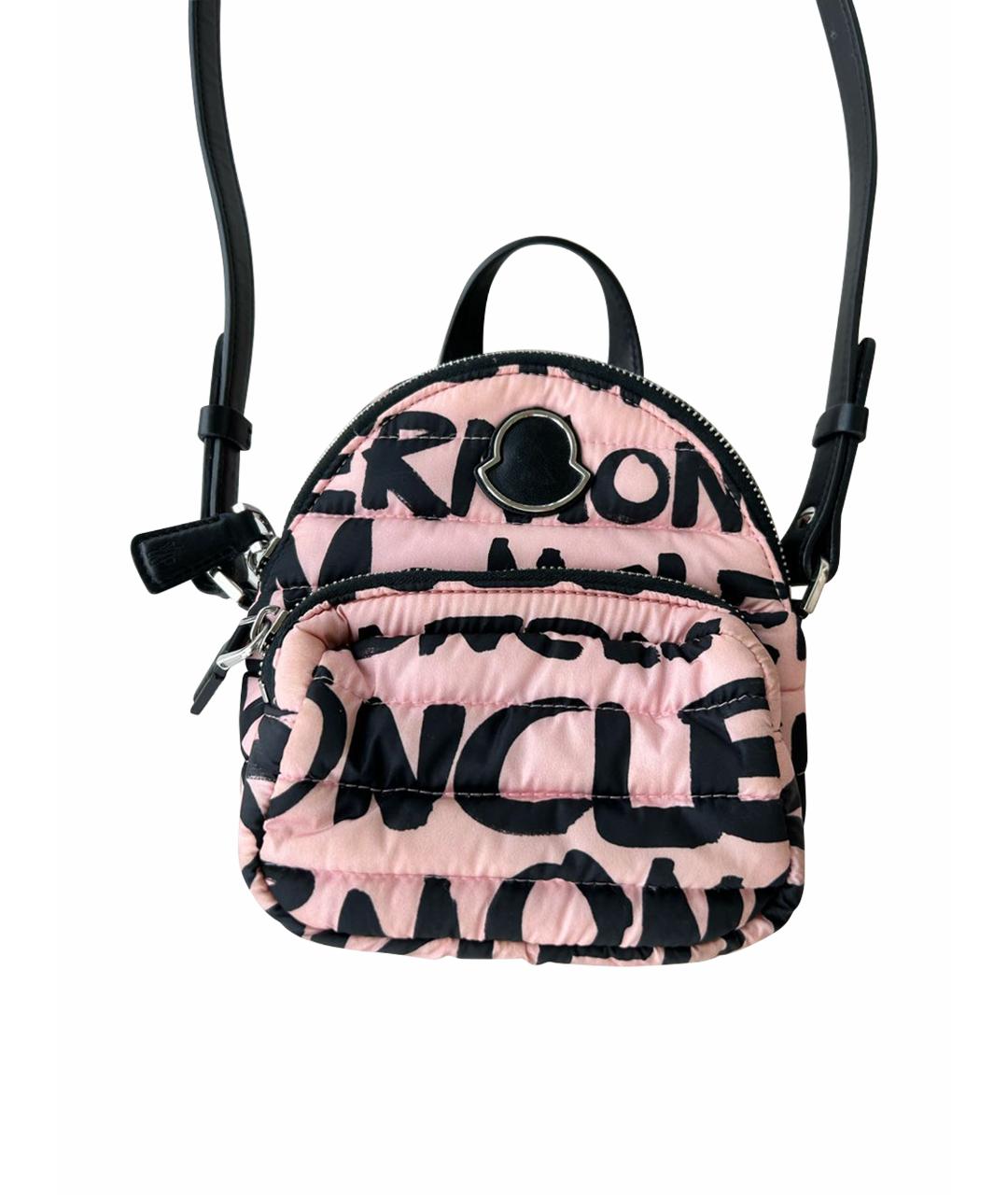 MONCLER Розовый синтетический рюкзак, фото 1