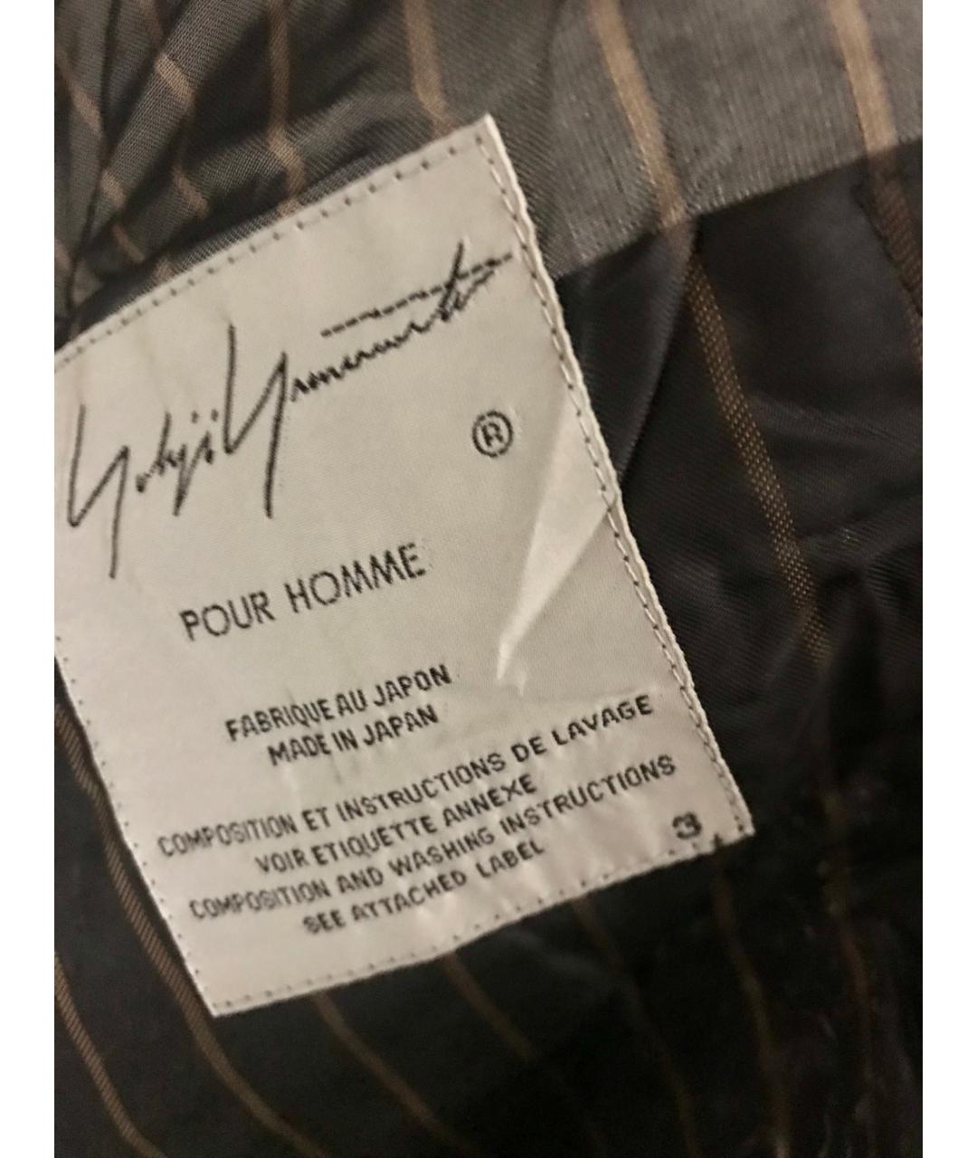 YOHJI YAMAMOTO Черная хлопко-шелковая кэжуал рубашка для мужчин ...