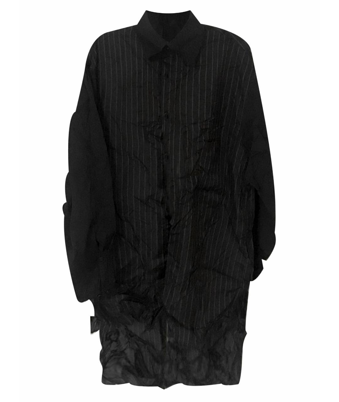 YOHJI YAMAMOTO Черная хлопко-шелковая кэжуал рубашка, фото 1