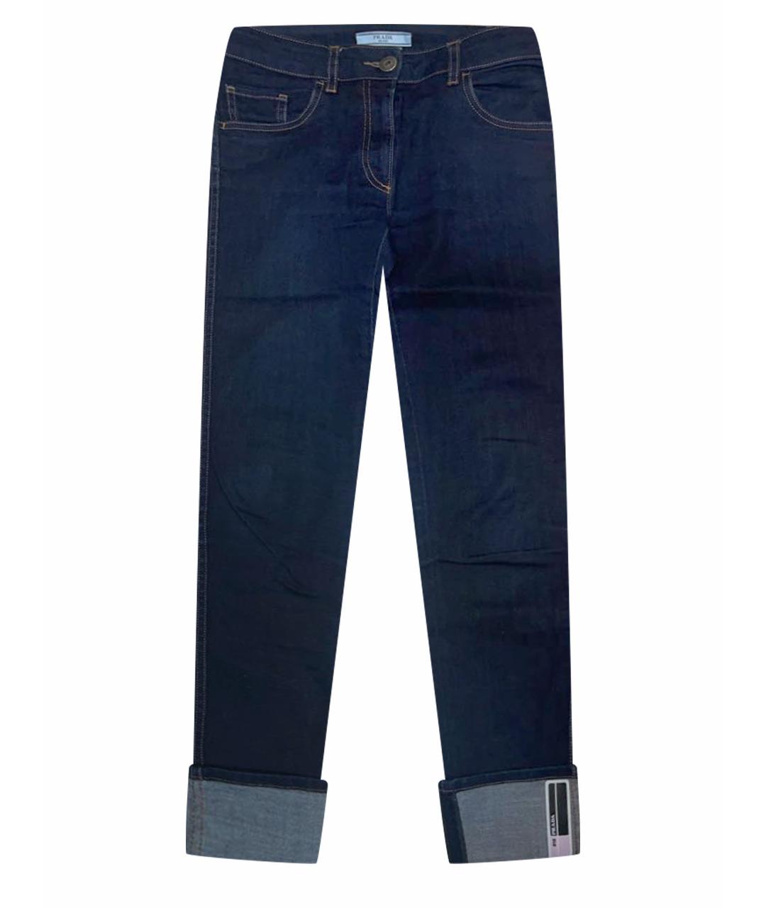 PRADA Темно-синие джинсы слим, фото 1