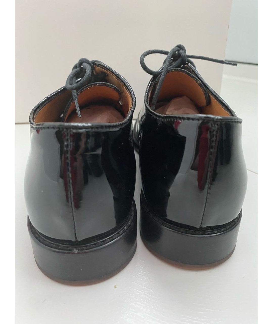 SANTONI Черные ботинки из лакированной кожи, фото 4