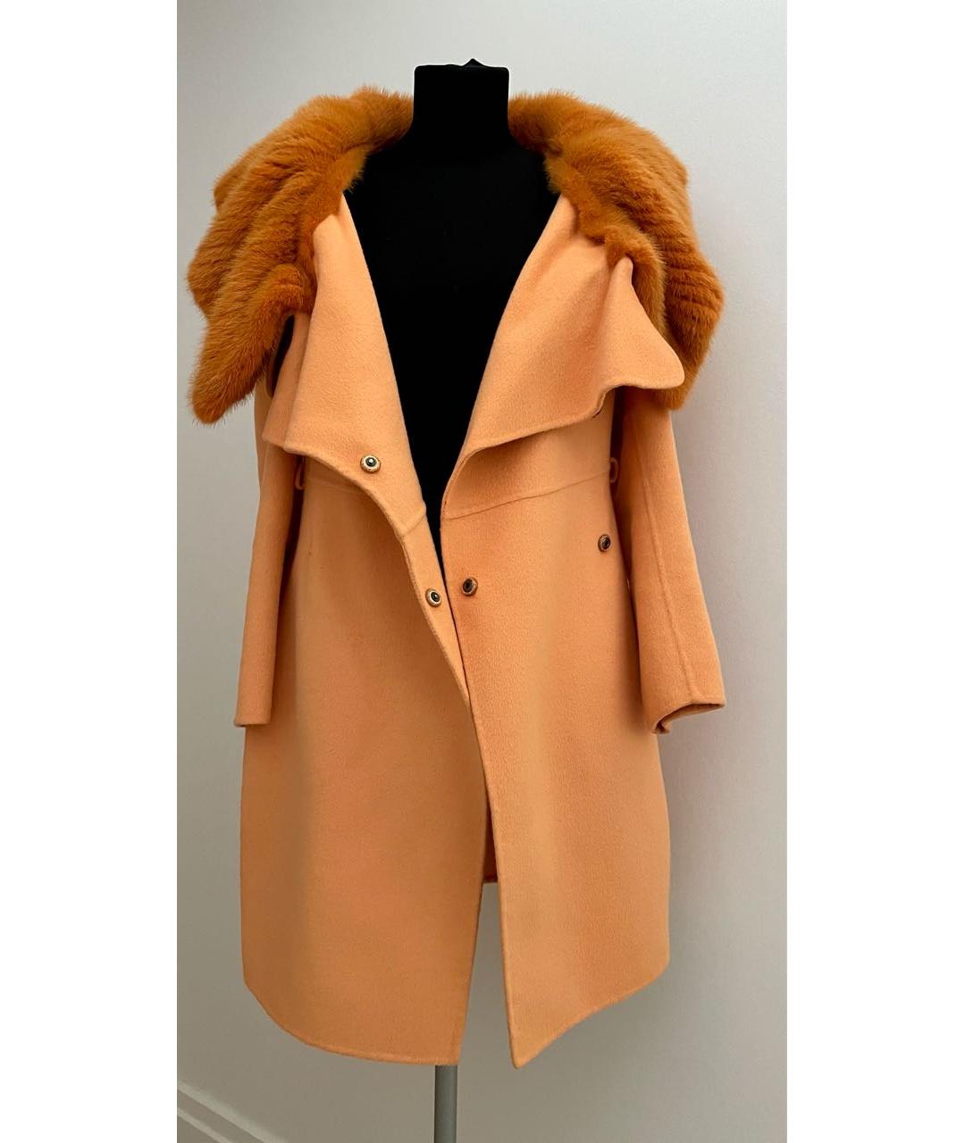 ERMANNO SCERVINO Оранжевое кашемировое пальто, фото 4