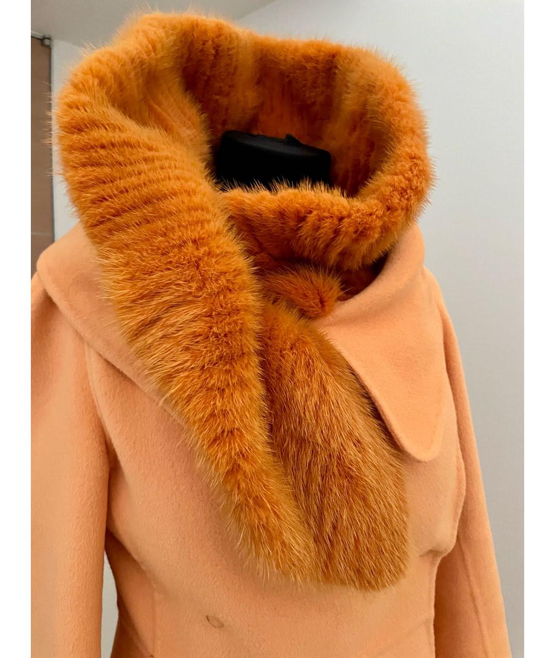 ERMANNO SCERVINO Оранжевое кашемировое пальто, фото 5