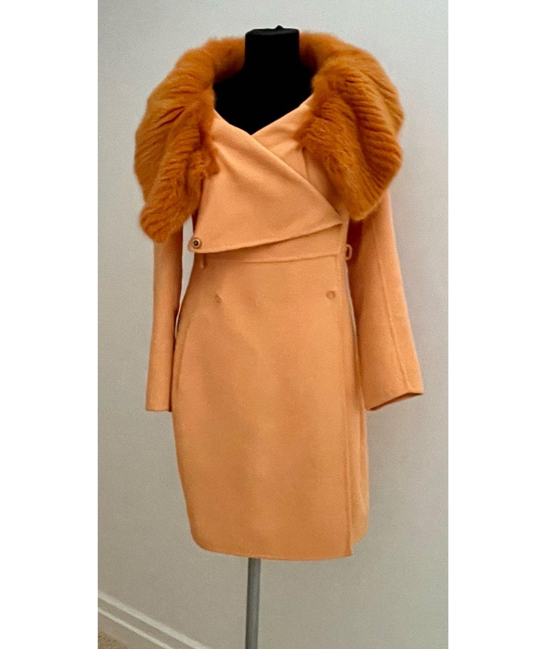 ERMANNO SCERVINO Оранжевое кашемировое пальто, фото 9