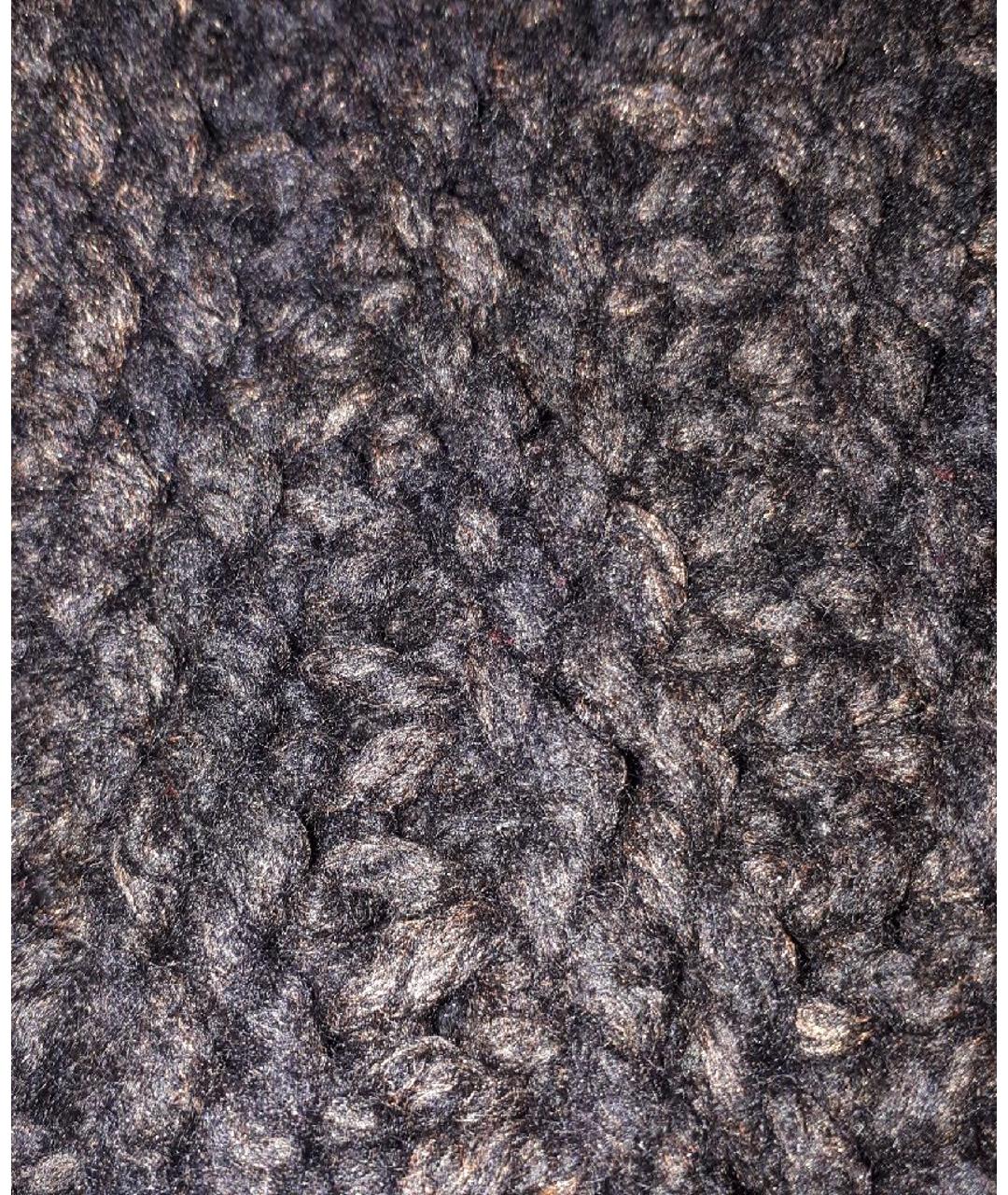 ANGELO MARANI Черный шерстяной шарф, фото 4