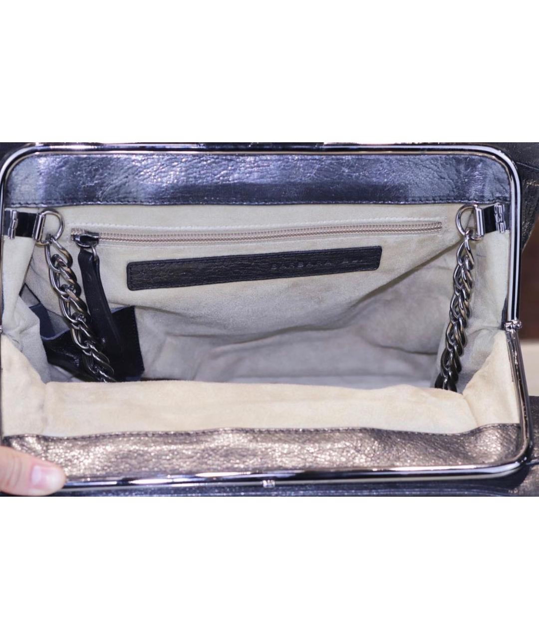 BARBARA BUI Серебряная сумка через плечо из экзотической кожи, фото 6