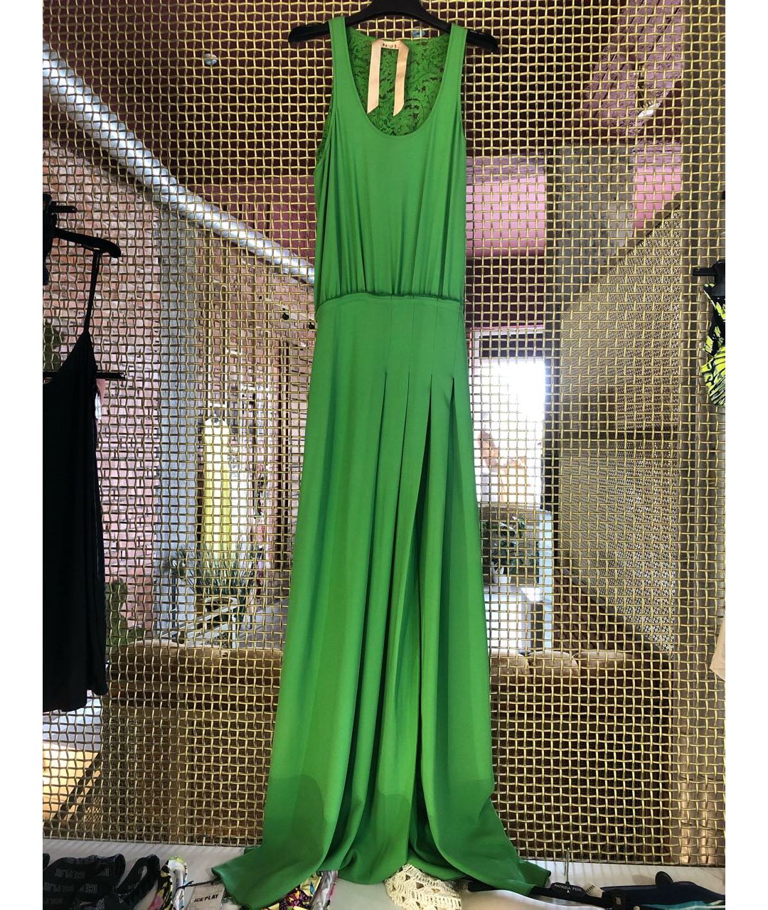 NO. 21 Зеленые вискозное вечернее платье, фото 5