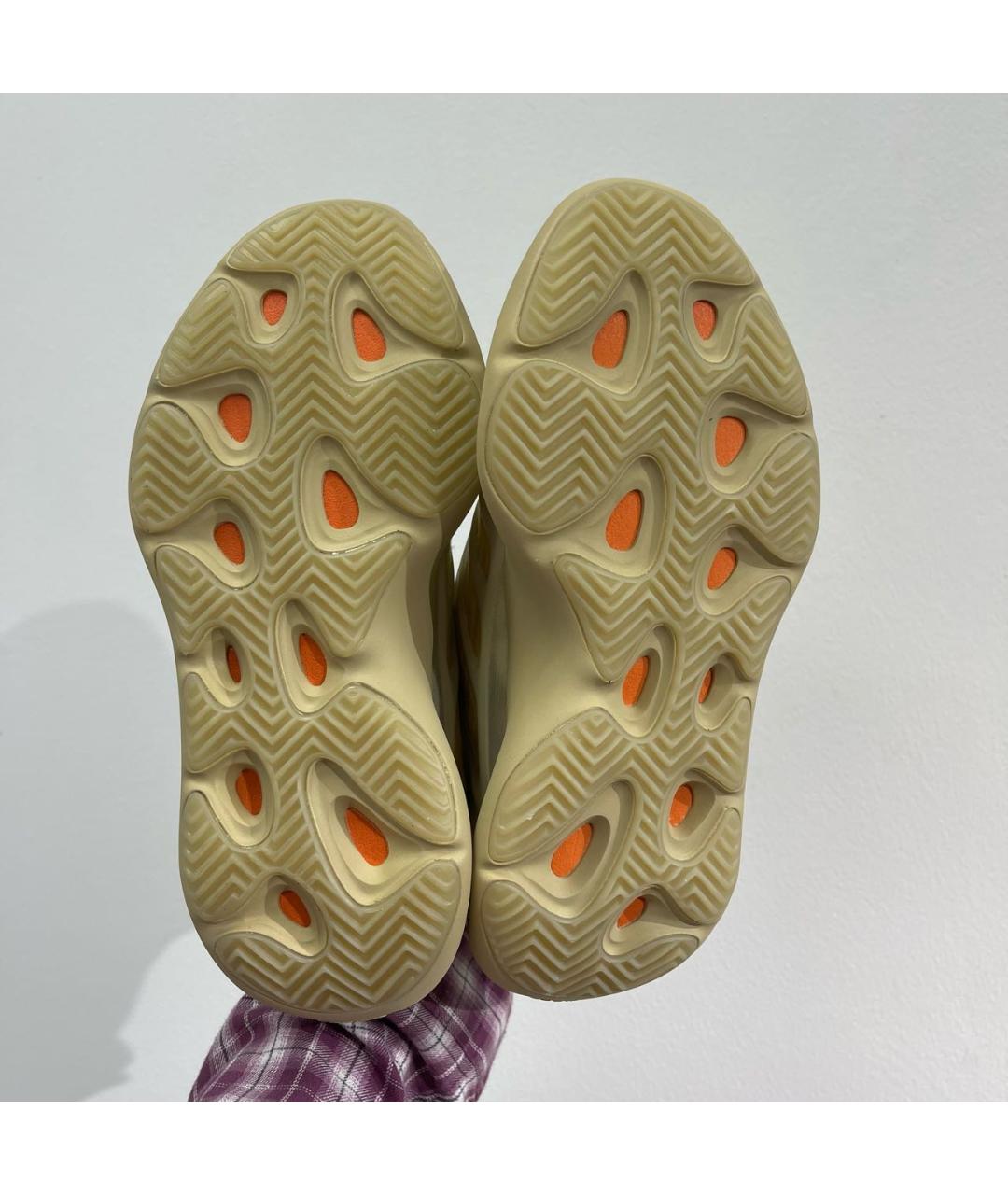 ADIDAS YEEZY Бежевые резиновые кроссовки, фото 5