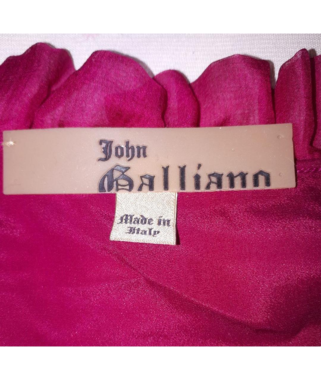 JOHN GALLIANO Фуксия ацетатная блузы, фото 5