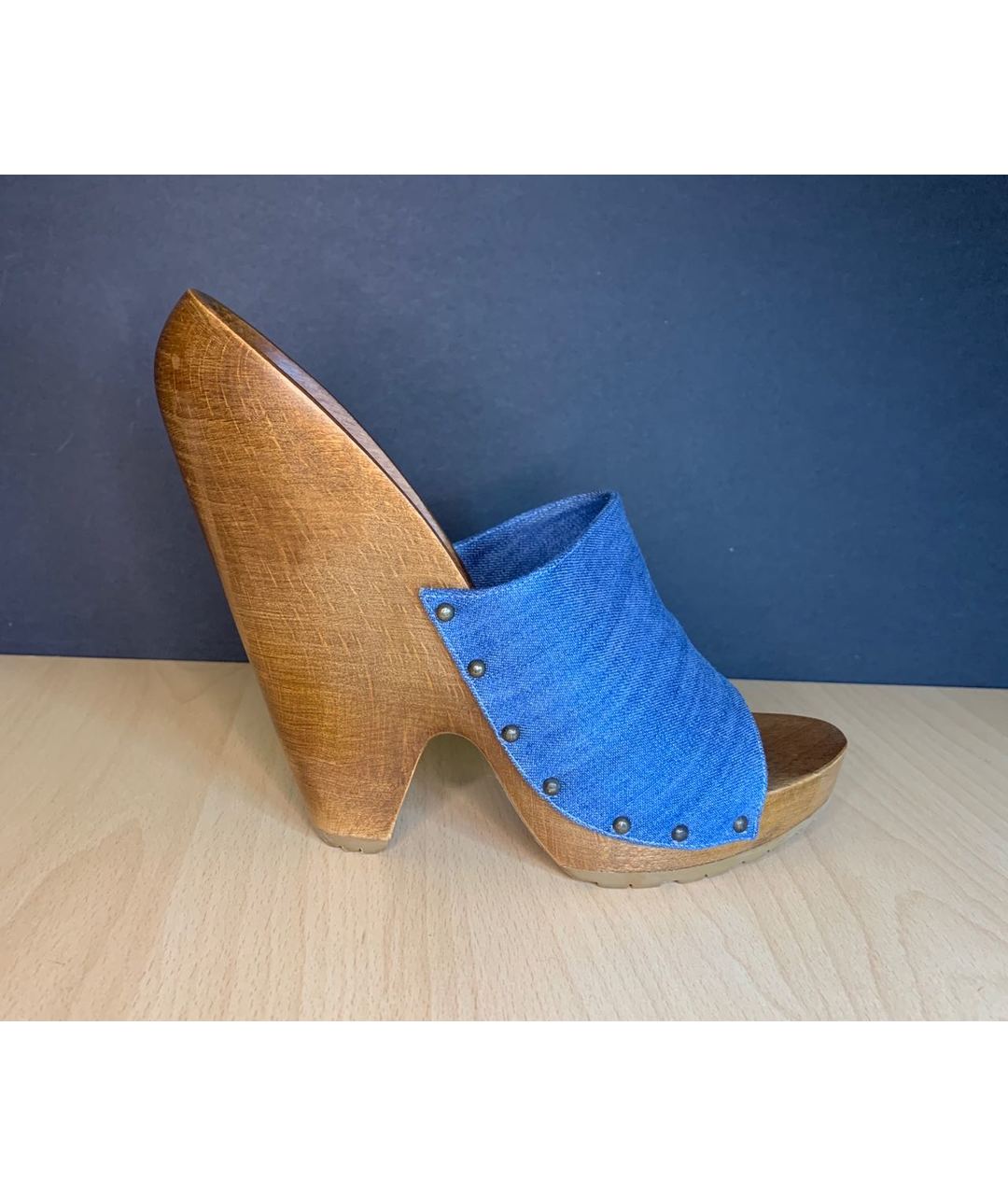 STELLA MCCARTNEY Синие текстильные сандалии, фото 7
