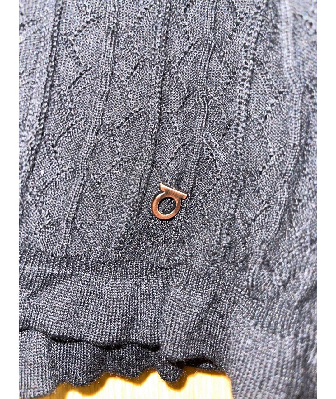SALVATORE FERRAGAMO Черный шерстяной джемпер / свитер, фото 3