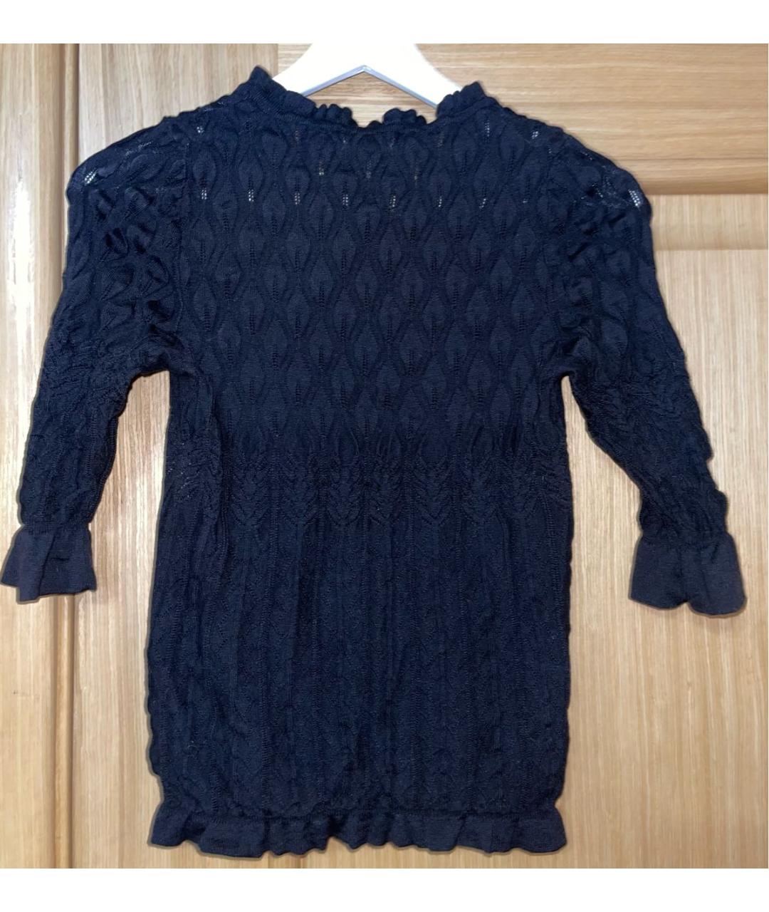 SALVATORE FERRAGAMO Черный шерстяной джемпер / свитер, фото 2