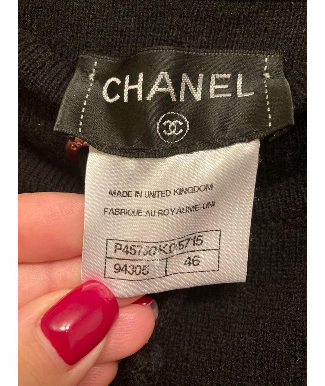 CHANEL Черные кашемировые брюки широкие, фото 4