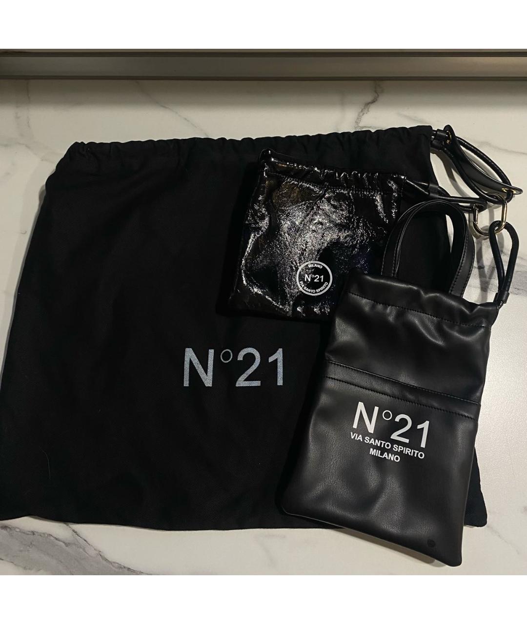 NO. 21 Черная сумка через плечо, фото 3