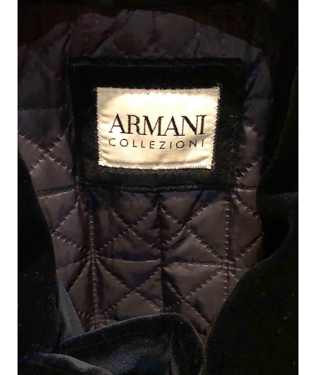 ARMANI COLLEZIONI Темно-синяя бархатная куртка, фото 3