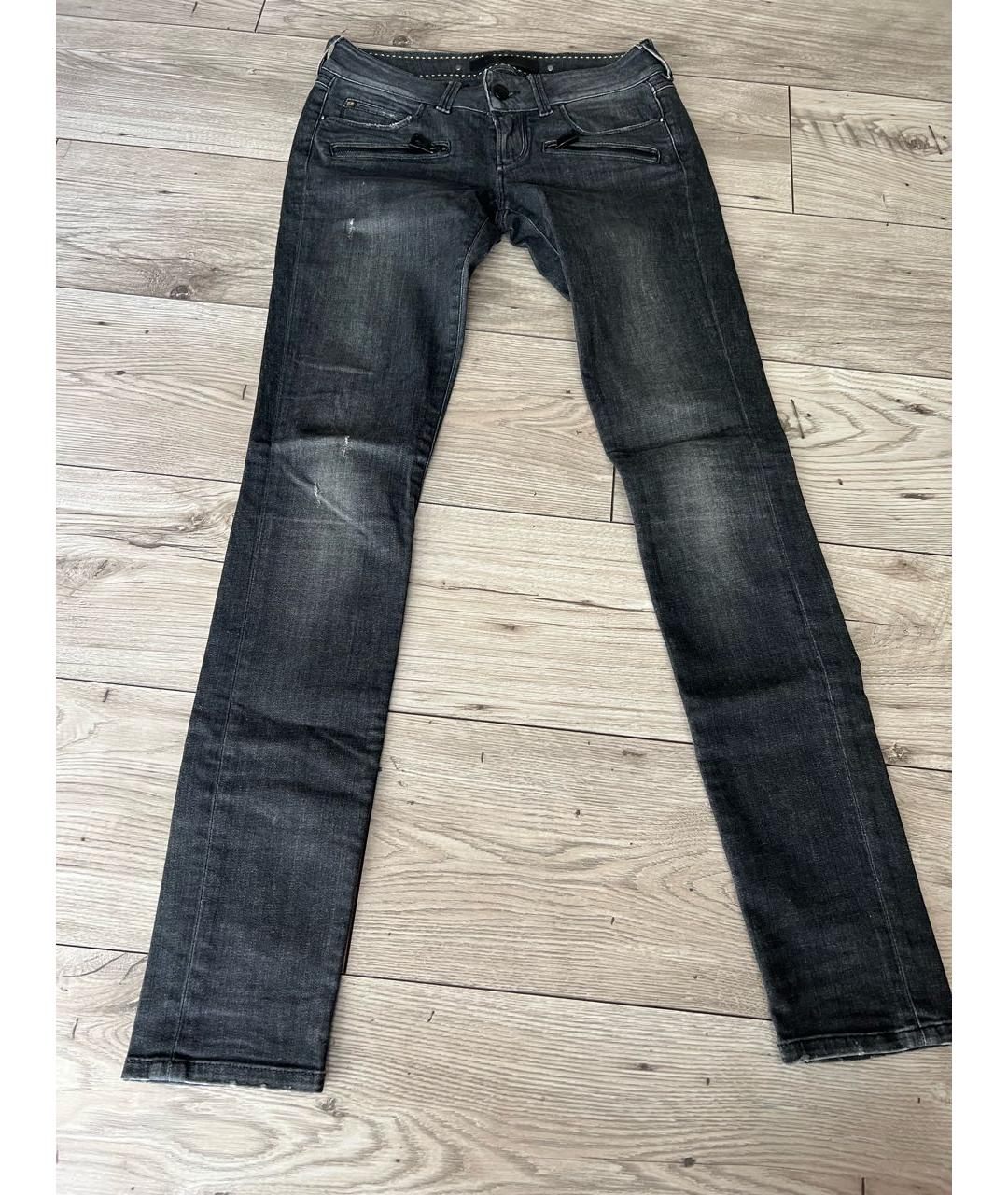 BARBARA BUI Антрацитовые хлопковые джинсы слим, фото 7