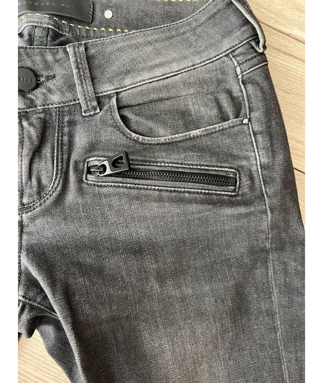 BARBARA BUI Антрацитовые хлопковые джинсы слим, фото 2