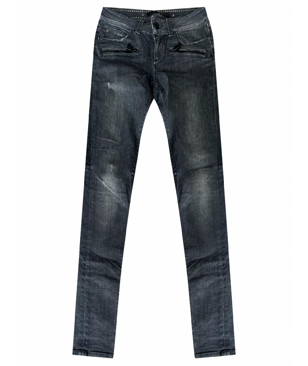BARBARA BUI Антрацитовые хлопковые джинсы слим, фото 1