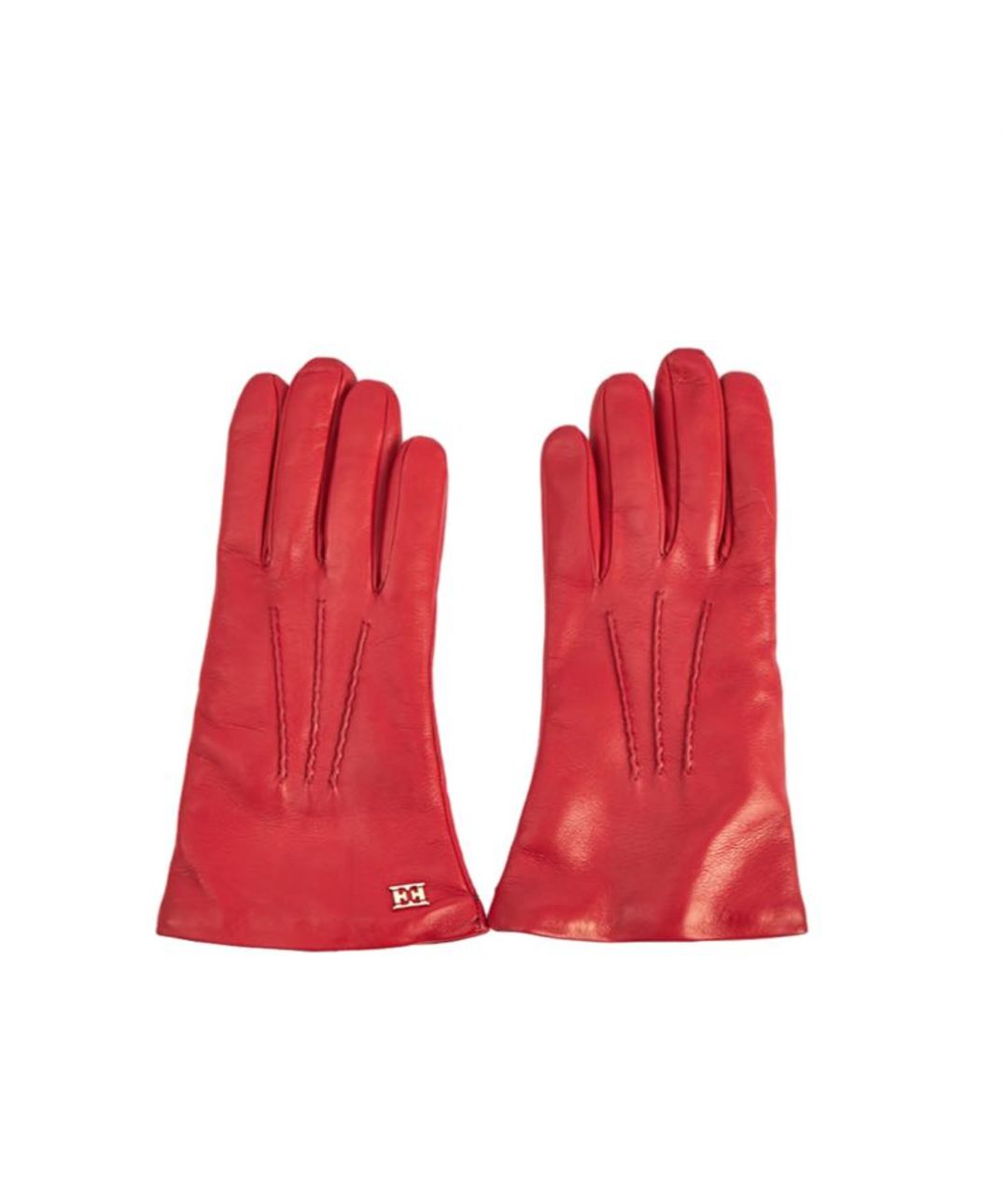 ESCADA Красные кожаные перчатки, фото 1