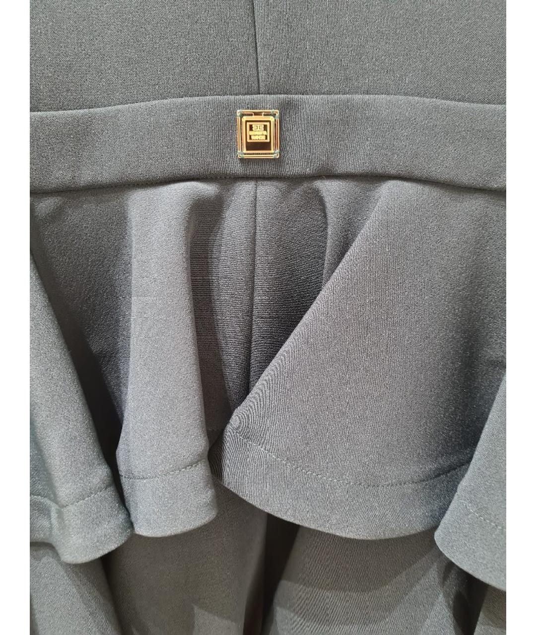 ELISABETTA FRANCHI Зеленые полиэстеровое повседневное платье, фото 5