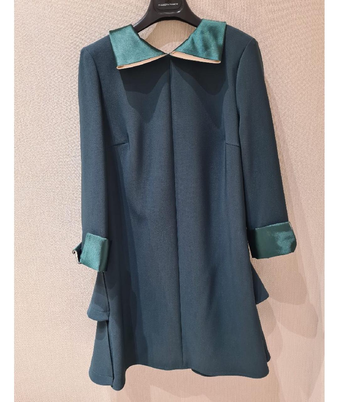 ELISABETTA FRANCHI Зеленые полиэстеровое повседневное платье, фото 6