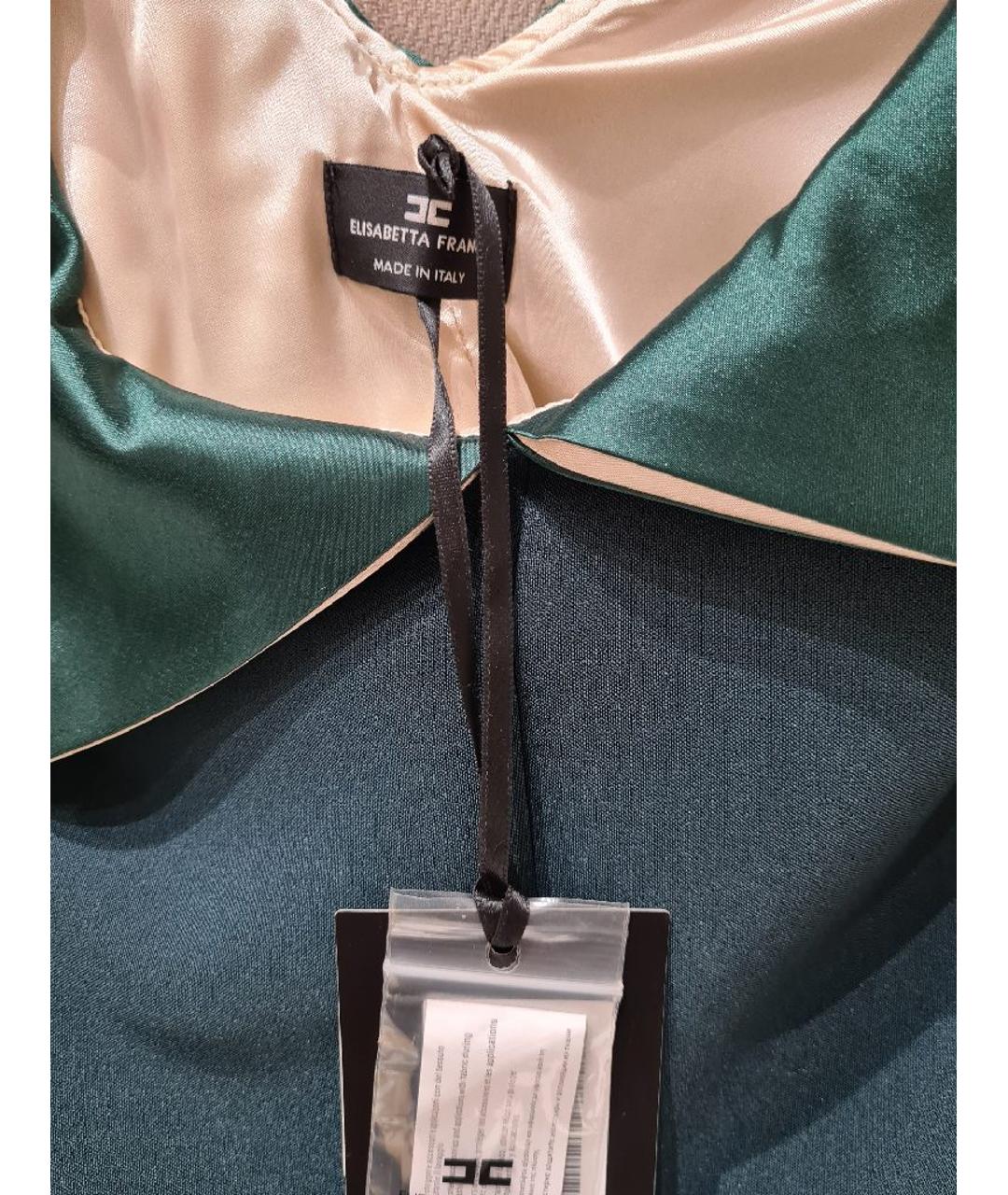 ELISABETTA FRANCHI Зеленые полиэстеровое повседневное платье, фото 3