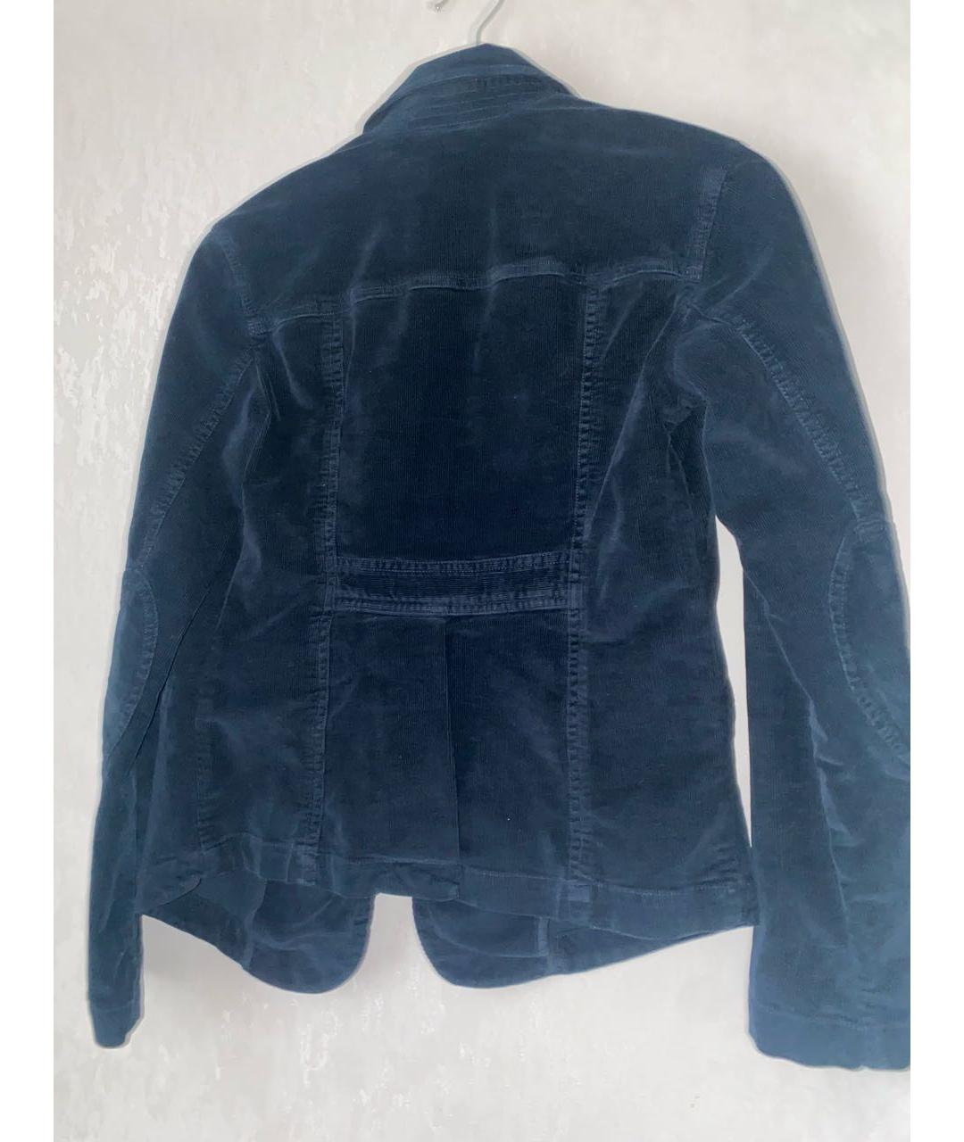 BURBERRY Темно-синий хлопковый жакет/пиджак, фото 2