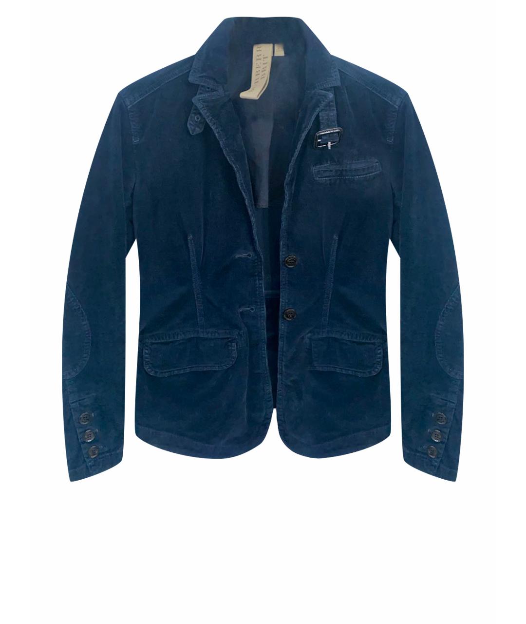 BURBERRY Темно-синий хлопковый жакет/пиджак, фото 1