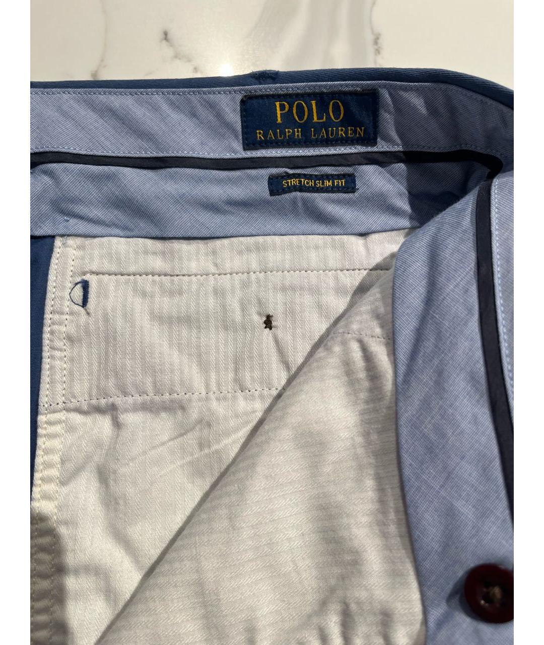 POLO RALPH LAUREN Голубые хлопковые шорты, фото 3