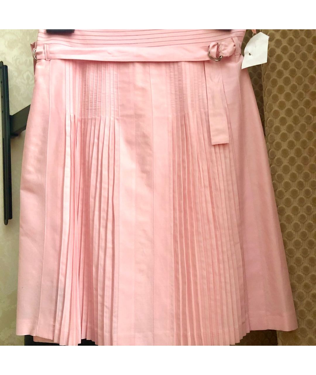 BURBERRY LONDON Розовая хлопковая юбка миди, фото 2