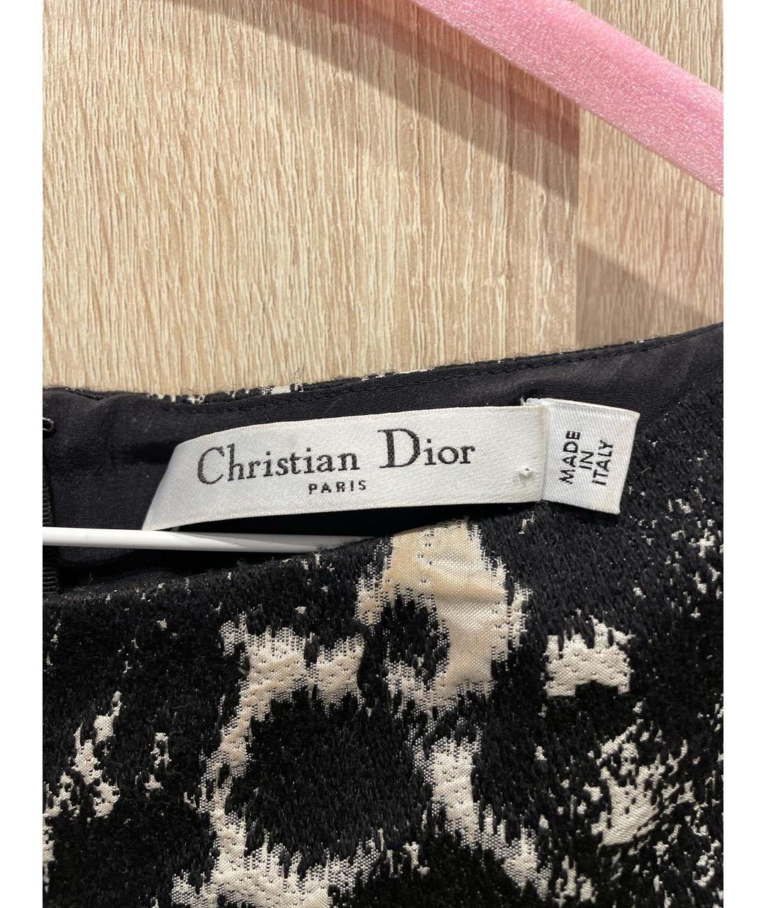 CHRISTIAN DIOR PRE-OWNED Мульти шерстяное коктейльное платье, фото 2