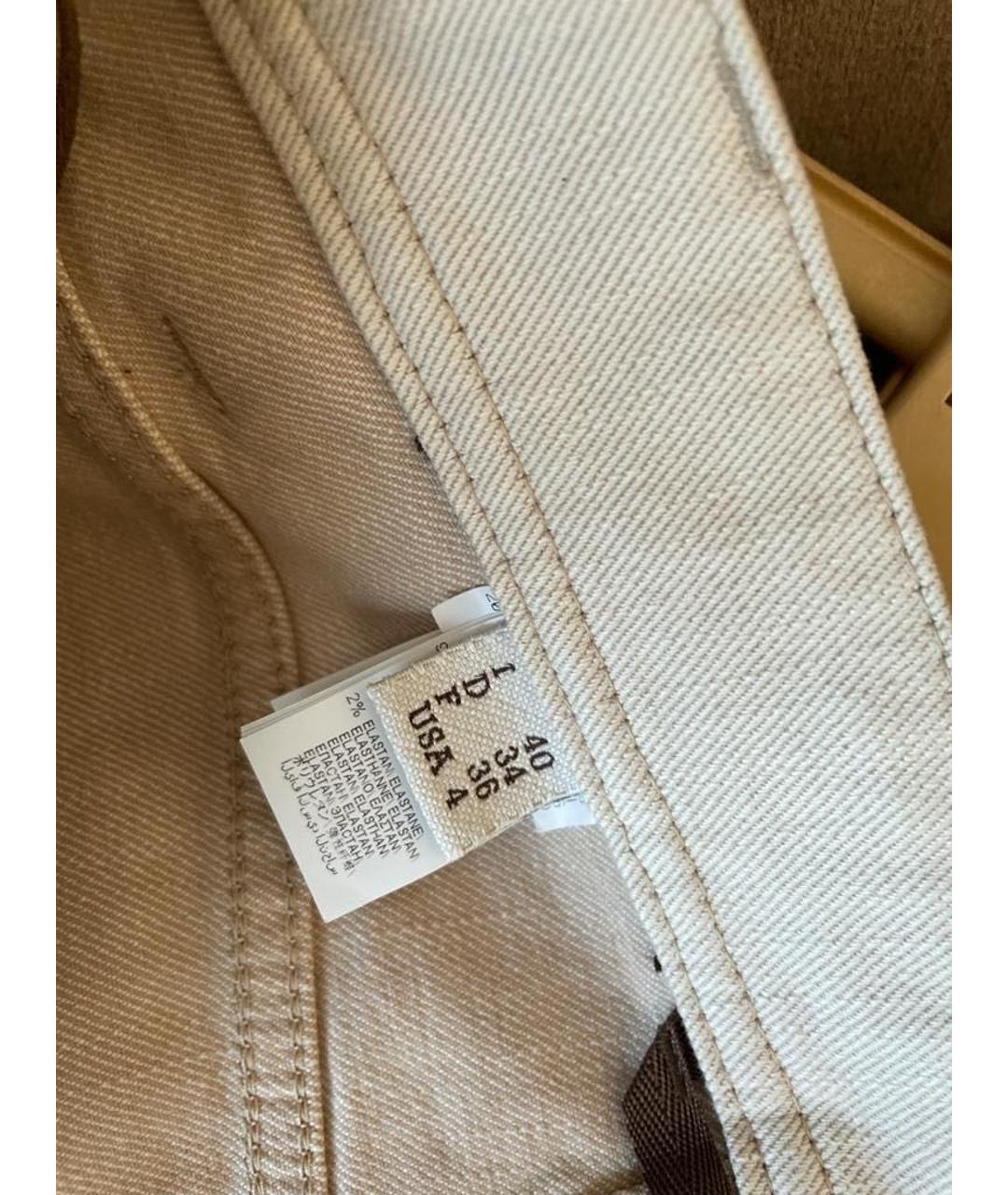 BRUNELLO CUCINELLI Белые прямые джинсы, фото 3