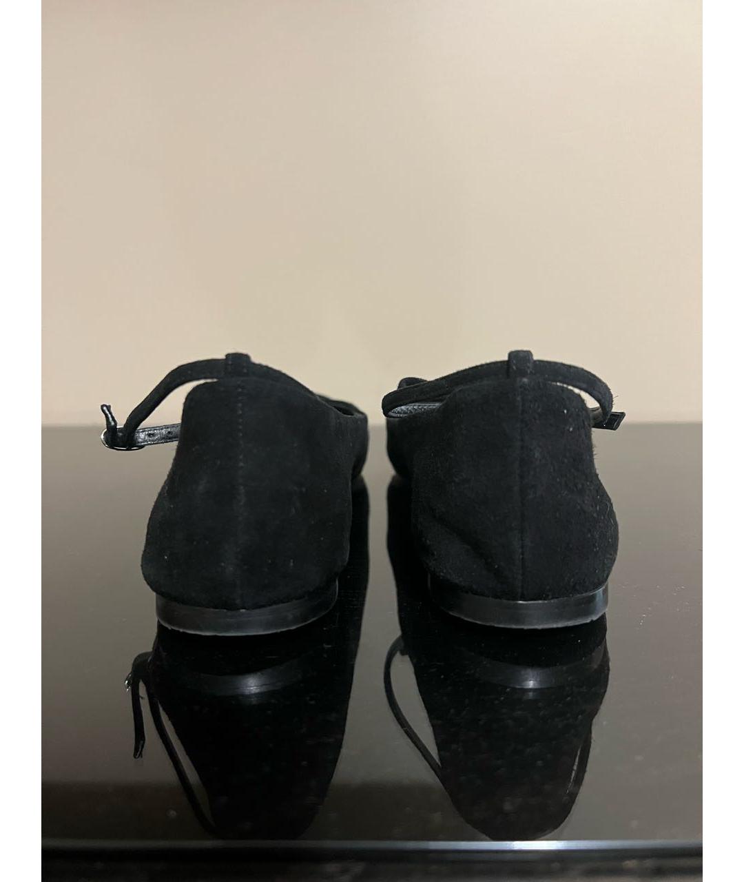 GIUSEPPE ZANOTTI DESIGN Черные замшевые балетки, фото 4