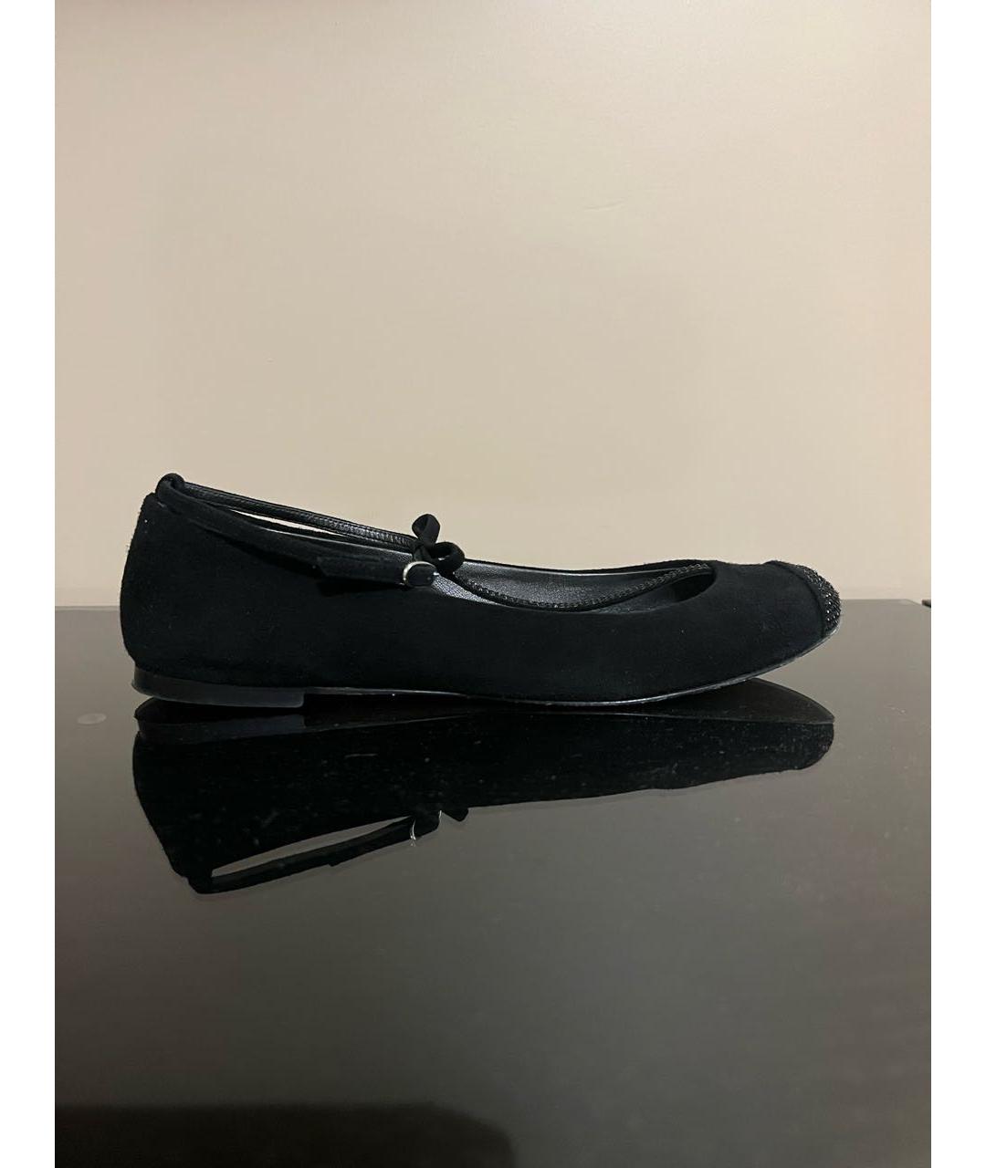 GIUSEPPE ZANOTTI DESIGN Черные замшевые балетки, фото 6