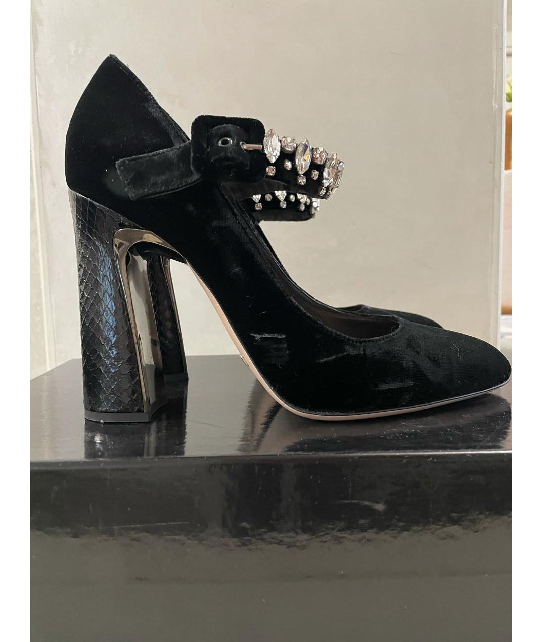 SEBASTIAN Черные бархатные туфли, фото 2