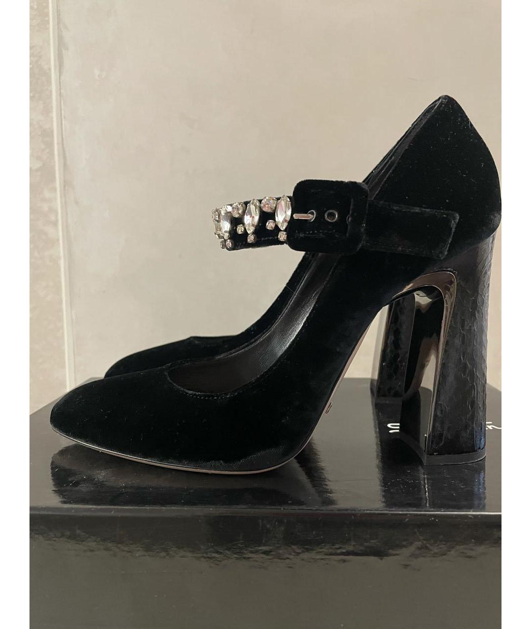SEBASTIAN Черные бархатные туфли, фото 8