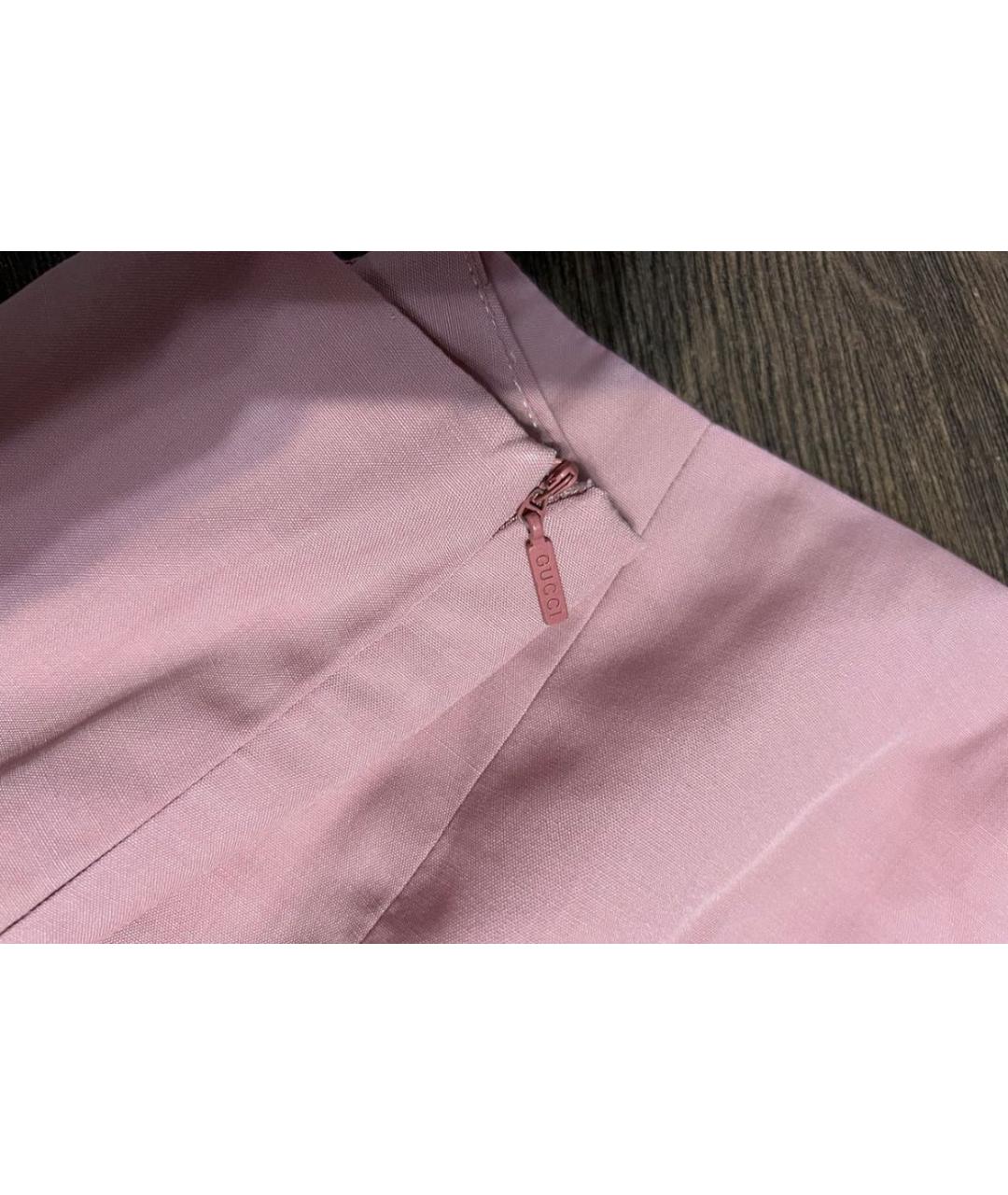 GUCCI Розовая юбка миди, фото 2