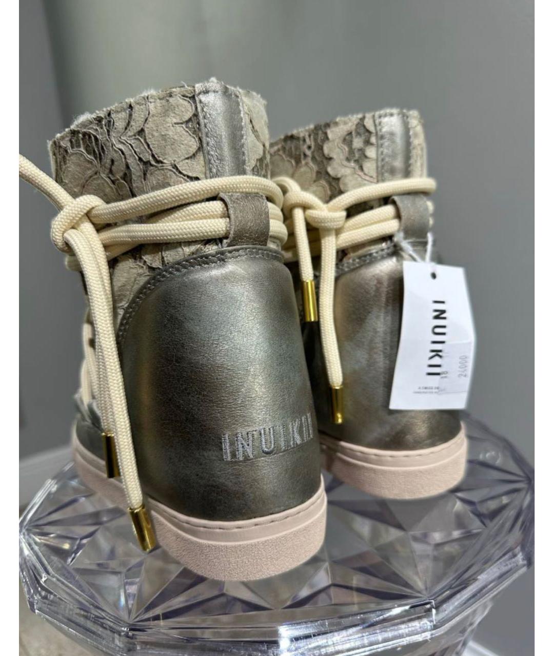 INUIKII Бежевые кожаные ботинки, фото 3