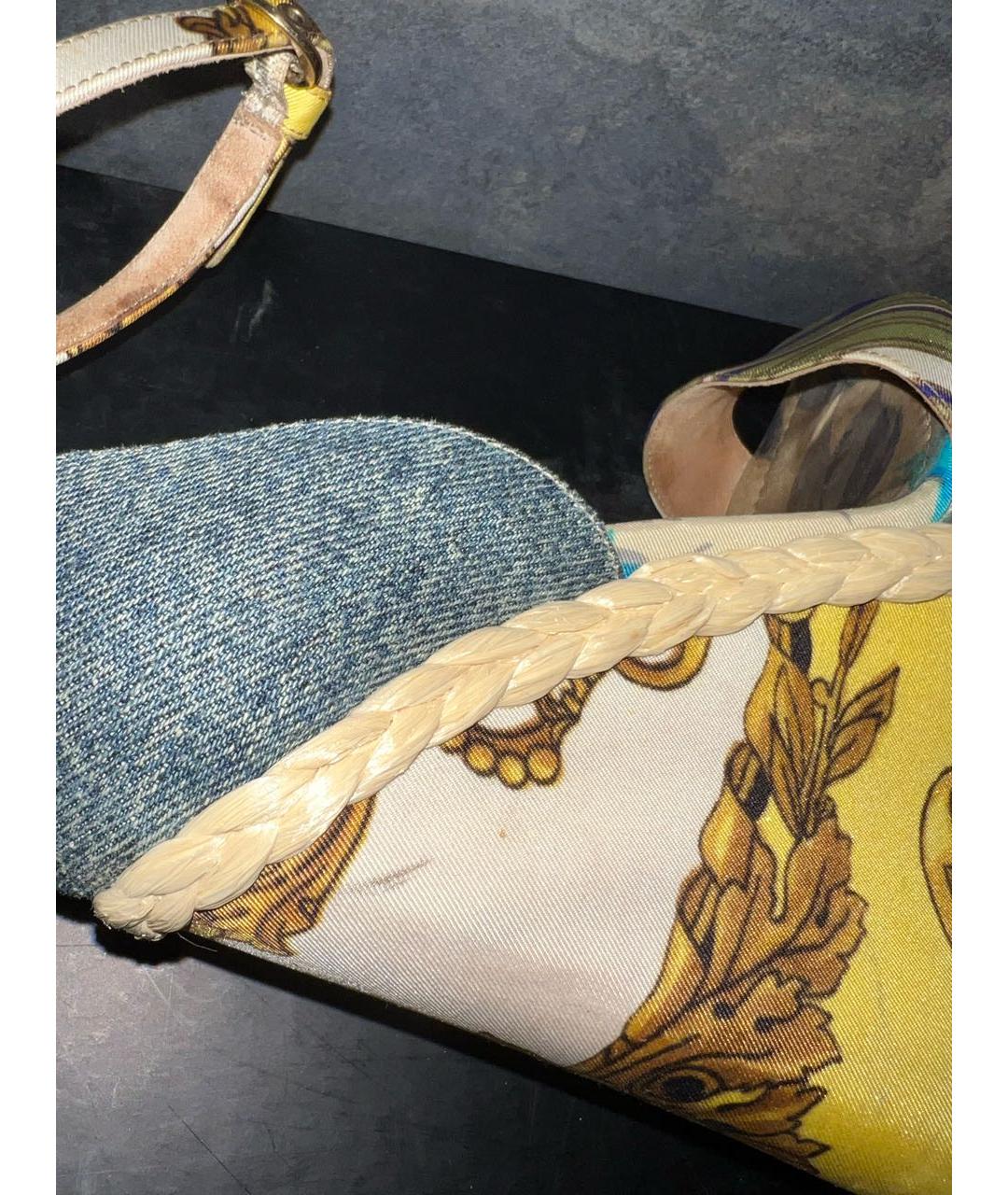 DOLCE&GABBANA Мульти текстильные босоножки, фото 7