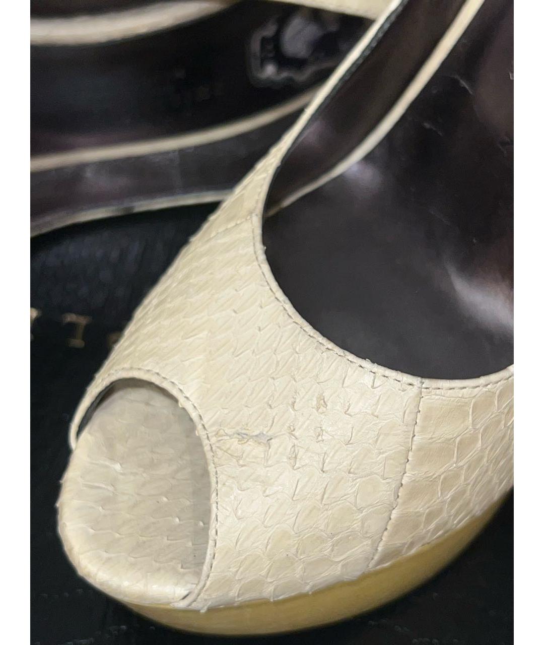 PHILIPP PLEIN Бежевые туфли из экзотической кожи, фото 6