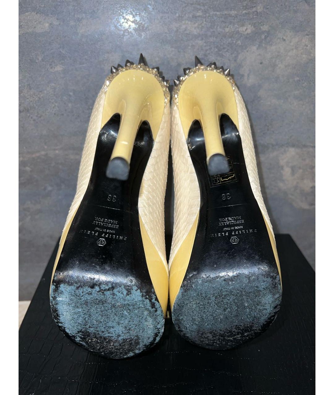 PHILIPP PLEIN Бежевые туфли из экзотической кожи, фото 8