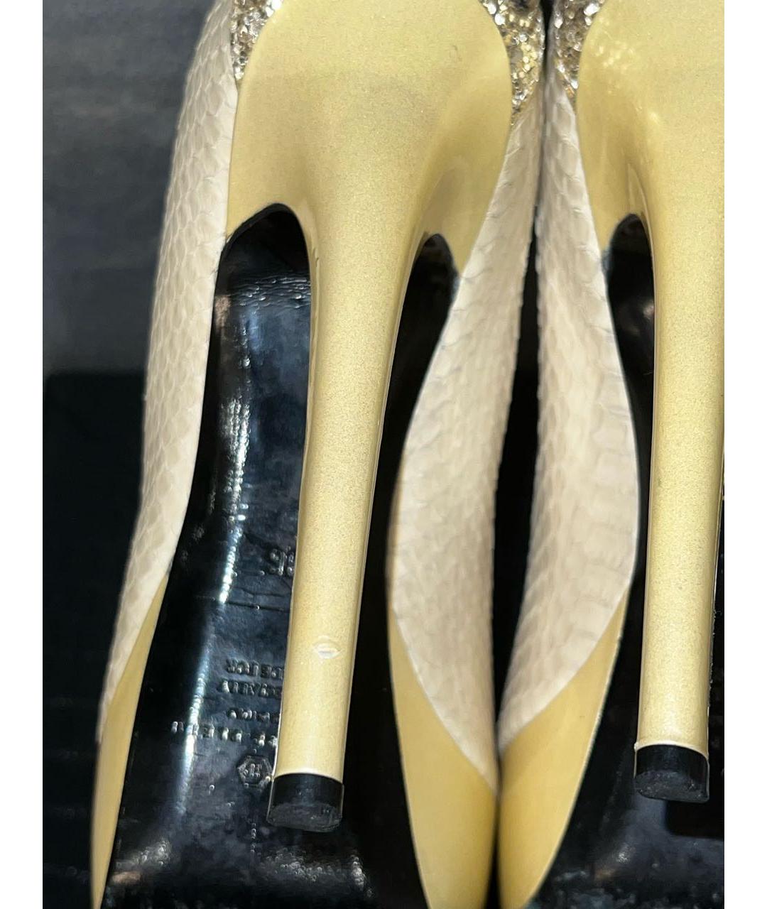 PHILIPP PLEIN Бежевые туфли из экзотической кожи, фото 7