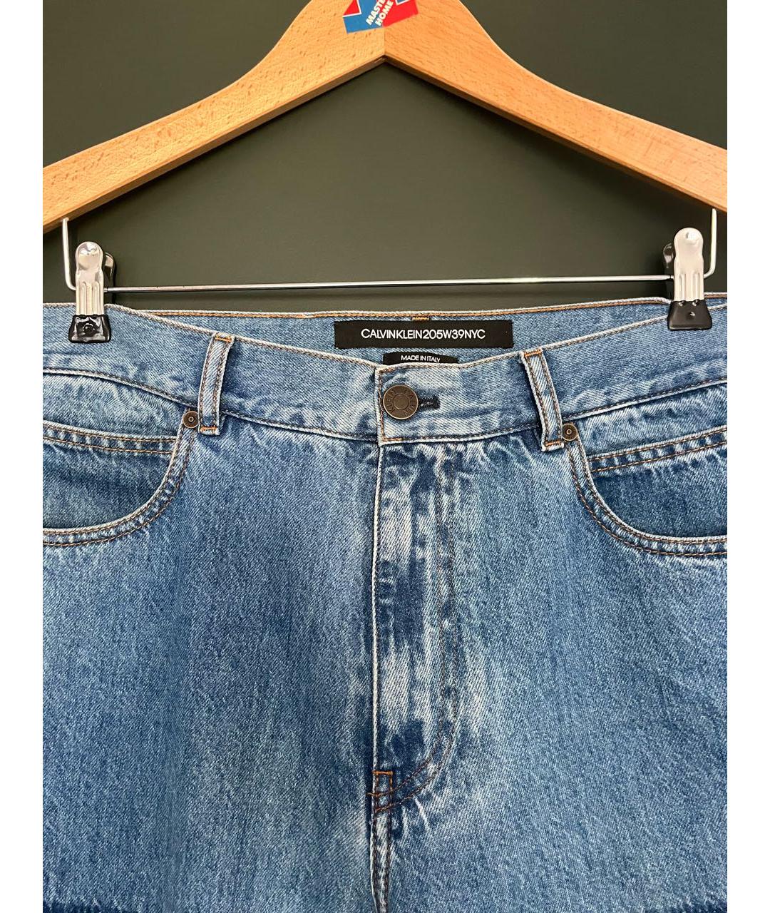 CALVIN KLEIN Синие хлопко-полиэстеровые джинсы скинни, фото 4