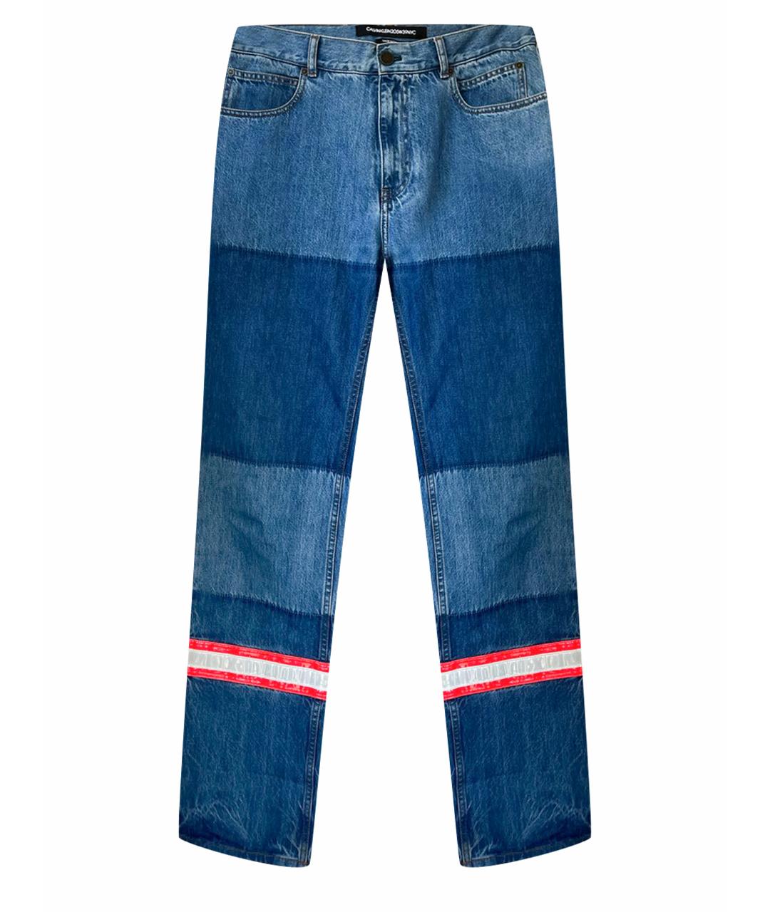 CALVIN KLEIN Синие хлопко-полиэстеровые джинсы скинни, фото 1