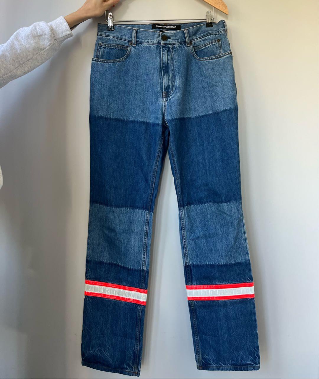 CALVIN KLEIN Синие хлопко-полиэстеровые джинсы скинни, фото 6