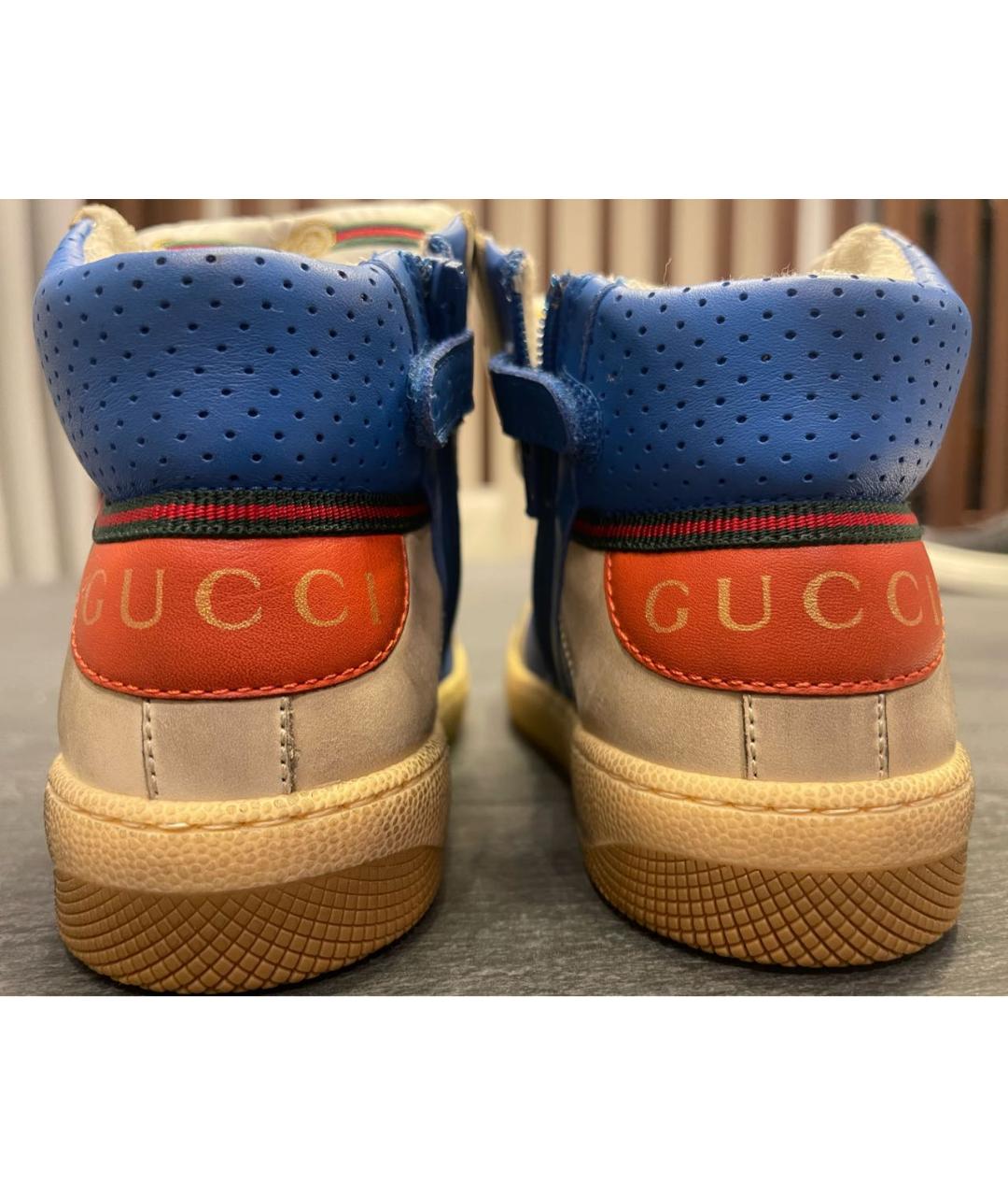 GUCCI KIDS Мульти кожаные кеды, фото 4