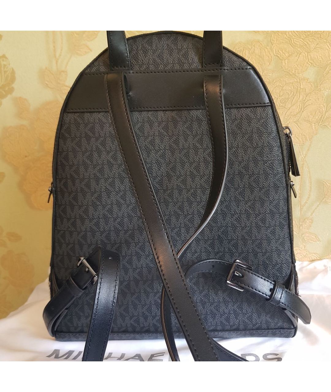 MICHAEL KORS Антрацитовый кожаный рюкзак, фото 4